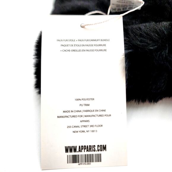 APPARIS Abby Faux-Fur Scarf Set with Black Earmuffs MSRP$190 NEW! - Picture 15 of 15